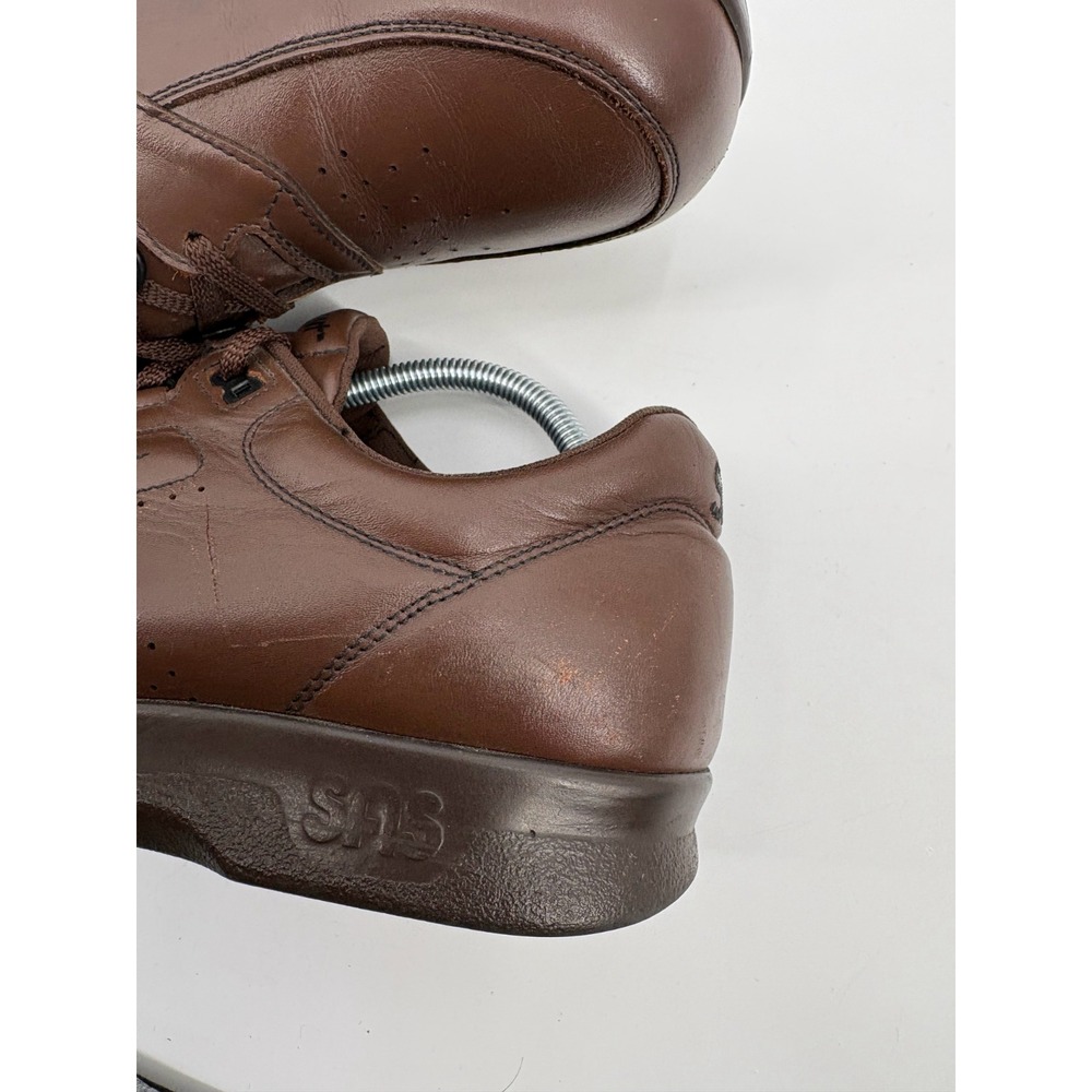 SAS Time Out Walking Shoes Men's 11 Walnut Brown Leather Comfort USA, PowerStep - Picture 8 of 13